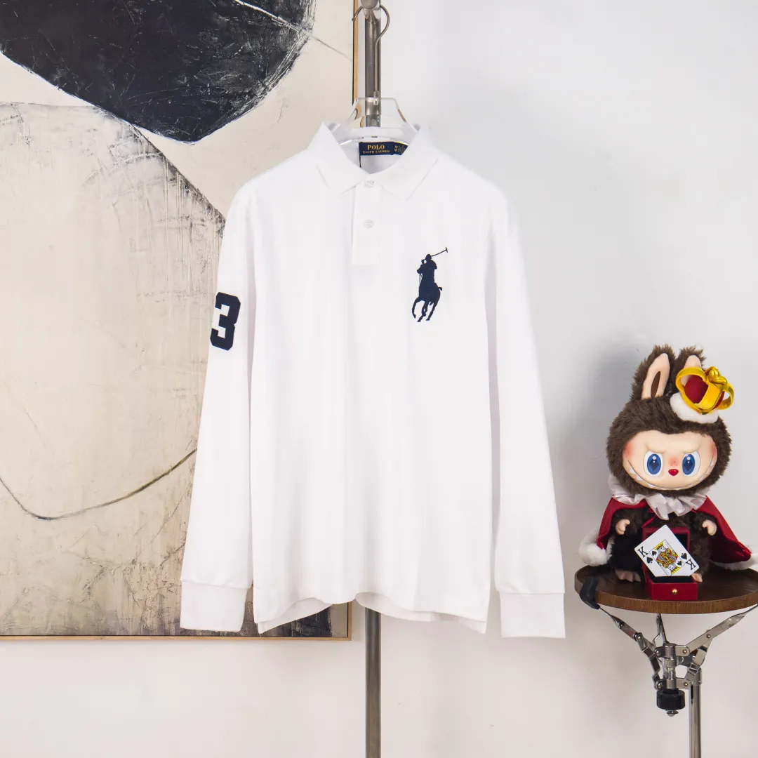P240 zp version [exclusive supply] - Ralph Lauren/Ralph Lauren classic four-season basic three-dimensional Malaysian LOGO-No. 3 armband solid color long-sleeved POLO shirt - original version of the same 220g heavy double-sided pique cotton ✅ - three-dimensional Malaysian embroidery white background pearlescent buttons ✅ - placket chiffon film professional processing ✅ -Ralph Lauren classic Malaysian logo Polo｜Unlock the British retro sports style Made of 220g heavyweight double-sided piqué cotton to create a straight silhouette. The iconic Malaysian embroidery logo interprets American origin. The solid color system can easily control formal and casual scenes. Color: white black label pink blue label gray blue label black white label black red label navy blue red label Size: S M L XL Number: WW10730